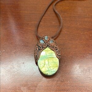 Handcrafted Green Pendant Necklace